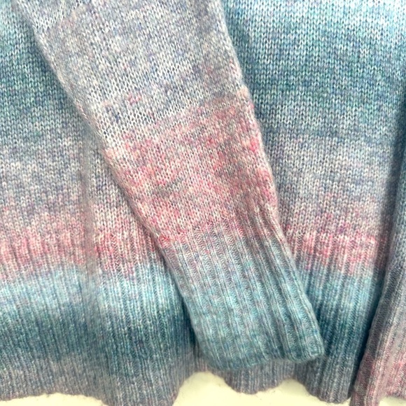 a.n.a‎ Women's Size L Long Sleeve V-Neck Color Block Chain Knit Sweater - Picture 12 of 15